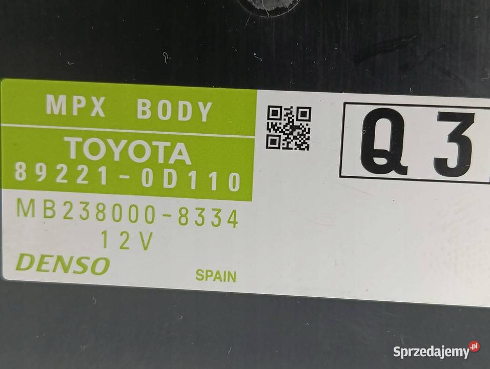SKRZYNKA BSI 892210D110 8273052F80 Toyota Yaris
