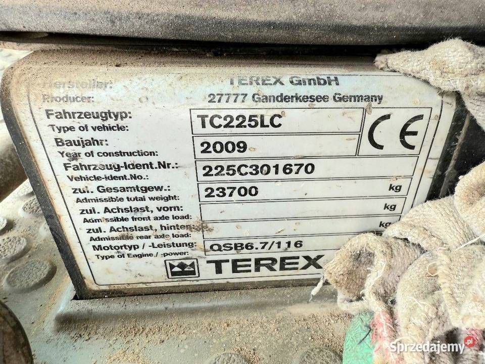 Koparka gasienicowa Terex nie Warszawa