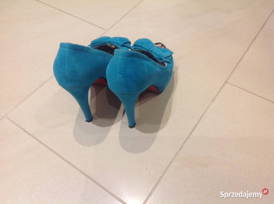 Szpilki zamszowe Ukryty Koturn damskie r 36