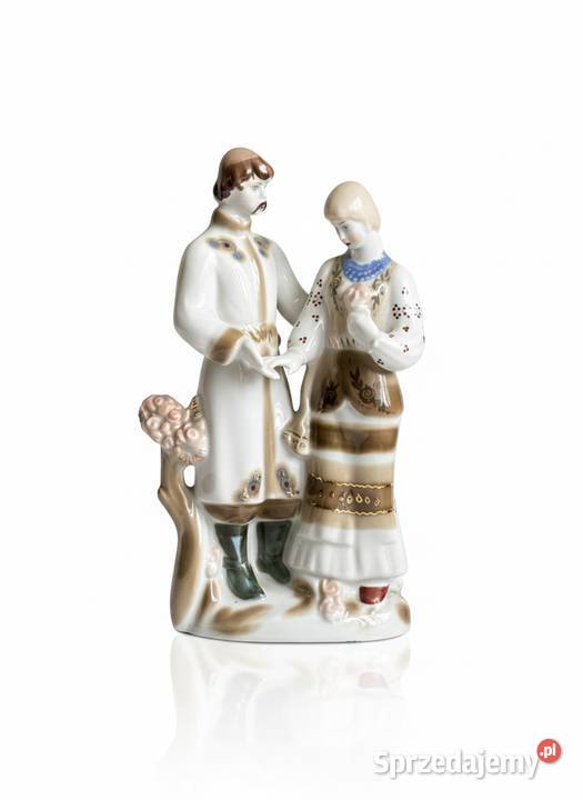 Porcelanowa para w strojach ludowych Proszowice