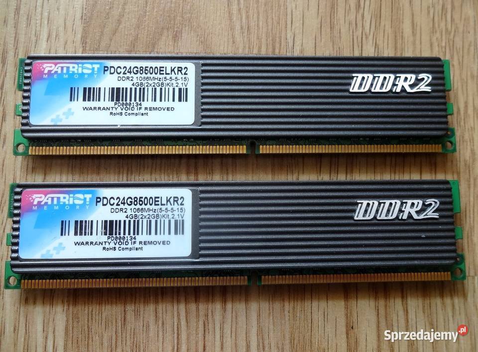 Pamięci RAM ddr2 4gb 2x2gb 1066Mhz do komp zachodniopomorskie Szczecin sprzedam
