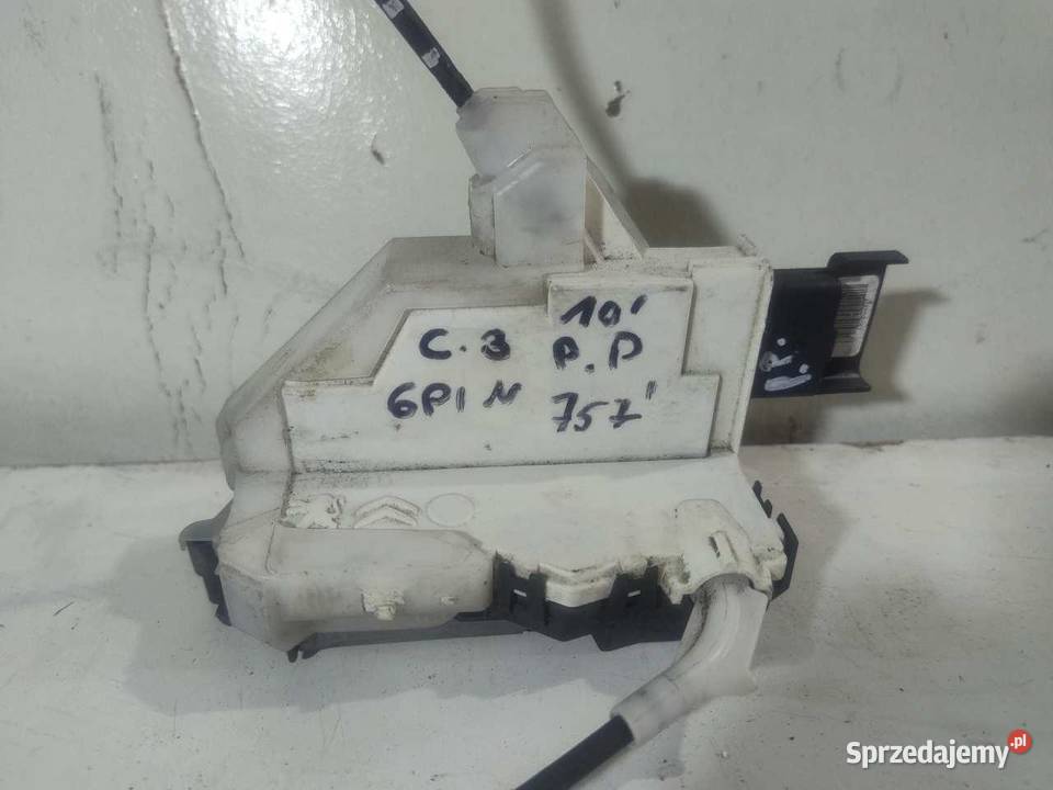 ZAMEK DRZWI PRAWY PRZÓD 6 PIN CITROEN C3 Karoseria
