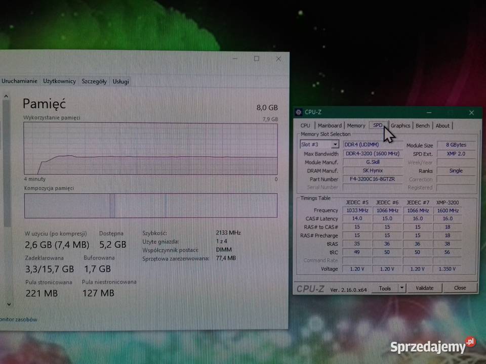 GSkill TridentZ RGB LED bez obudowy DDR4 8GB G.Skill Bydgoszcz