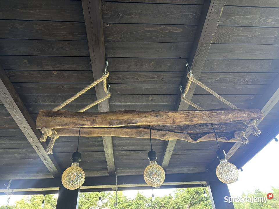 Lampa wisząca dębowa ogrodowa Lampy wiszące Szydłówiec