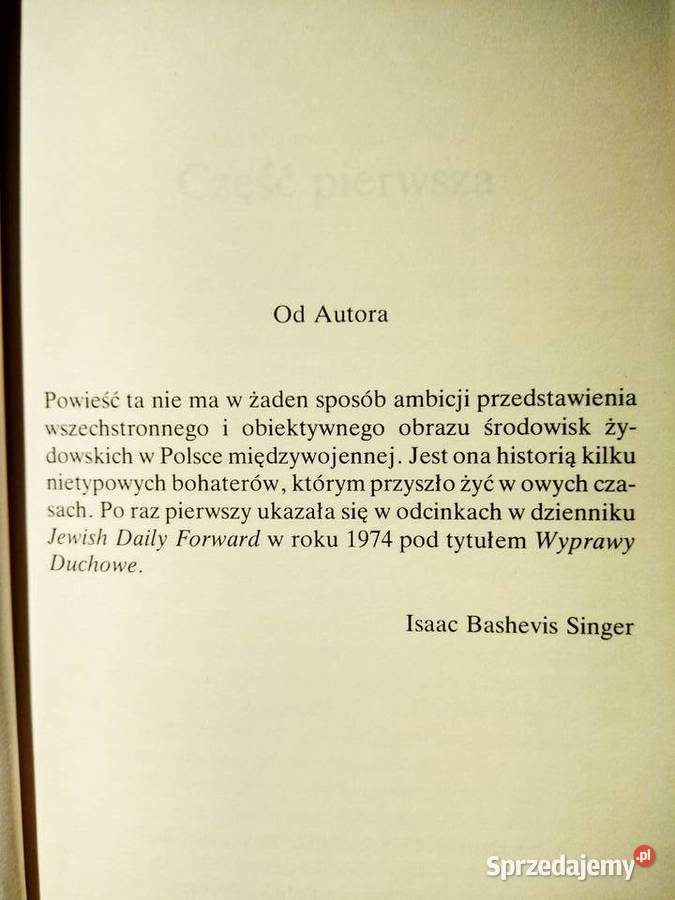 Szosza Singer książki prezenty gwiazdka sprzedam