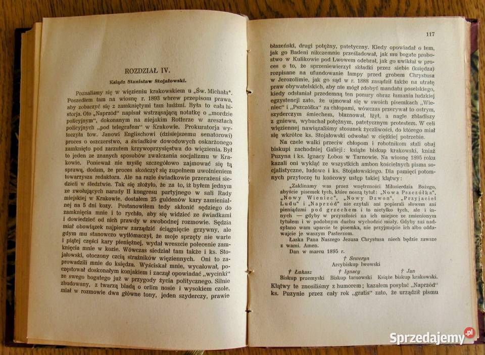 Pamiętniki I Daszyńskiego T 1 z 1925 roku Antykwariat Bychawka Trzecia sprzedam