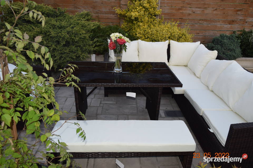 zestaw mebli ogrodowych BARCELONA brąz fotel Bosutów