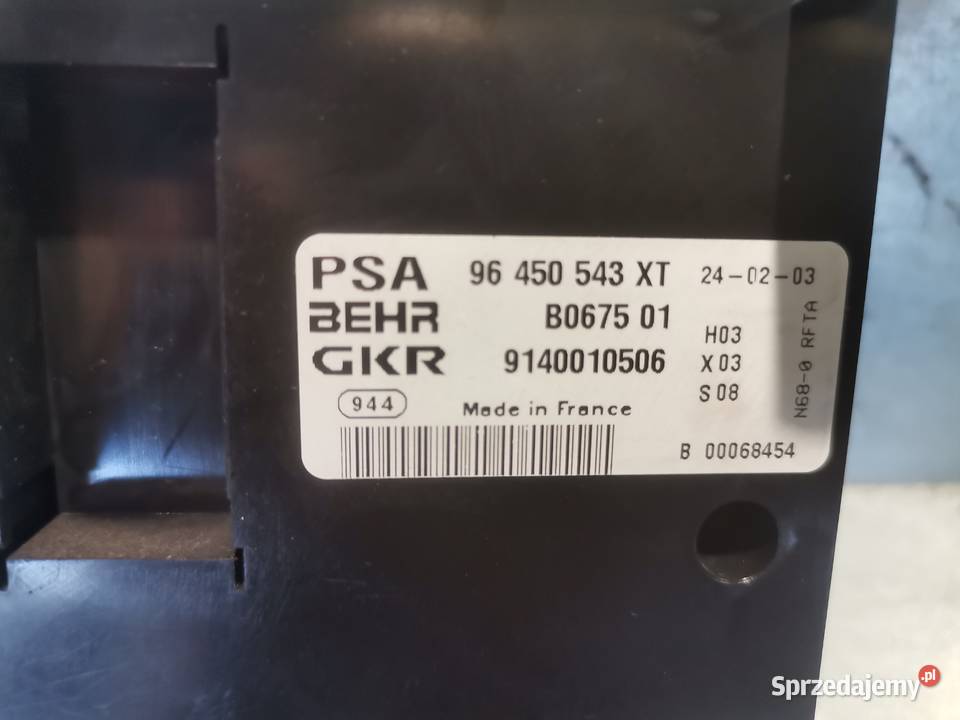 PANEL NAWIEWU KLIMATYZACJI CITROEN XSARA PICASSO Nowy Sącz