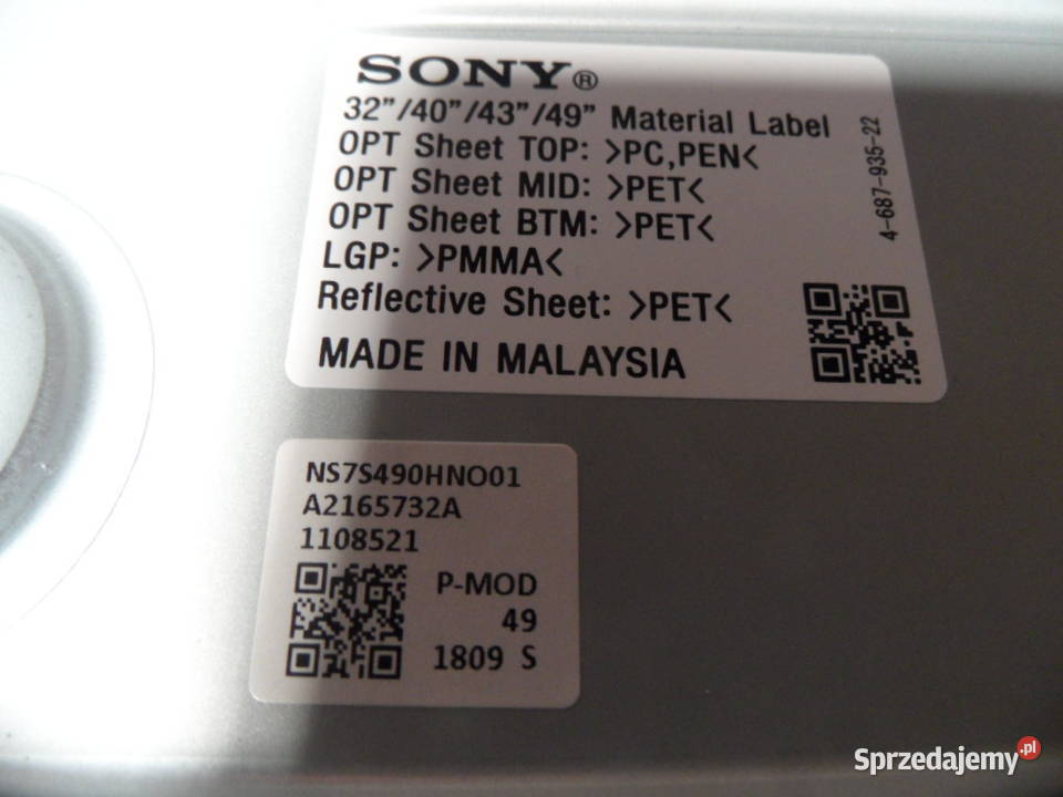 plyta glowna telewizora sony KDL49WE660 świętokrzyskie Kielce