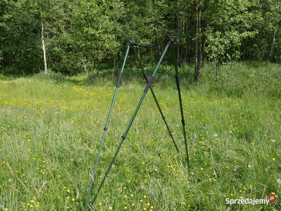 Pastorał myśliwski 4 nogi stabilny pokrowiec