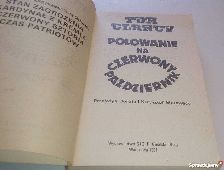 Tom Clancy Polowanie na czerwony październik śląskie Rogoźnik