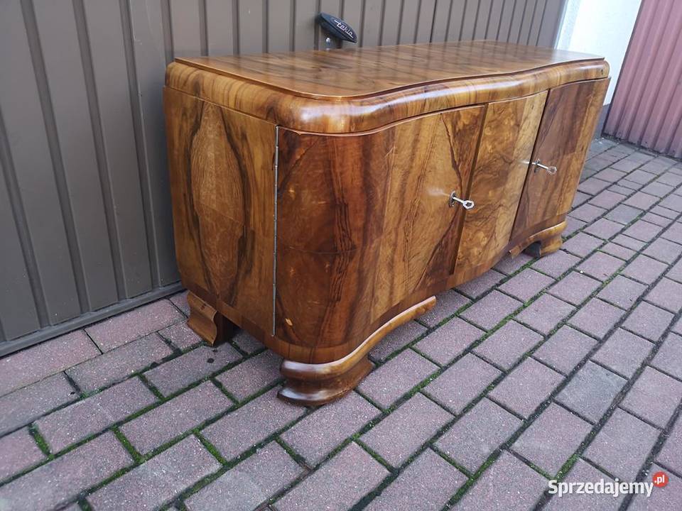 Komoda ARTDECO RTV Niska Orzech Zgrabna Stara Swarzędz sprzedam