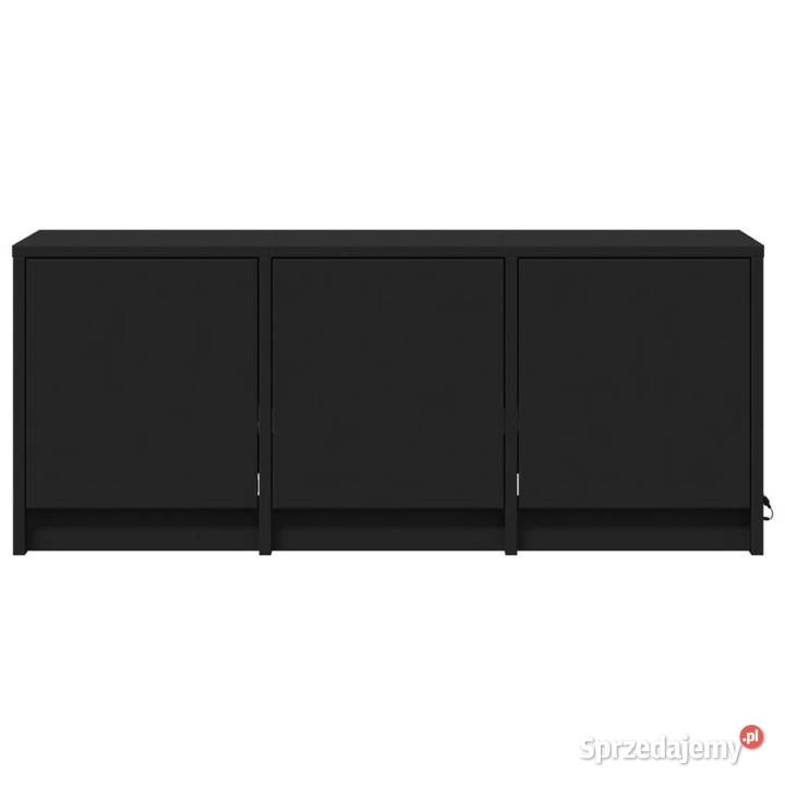 Szafka TV z LED czarna 97x34x40 materiał Warszawa