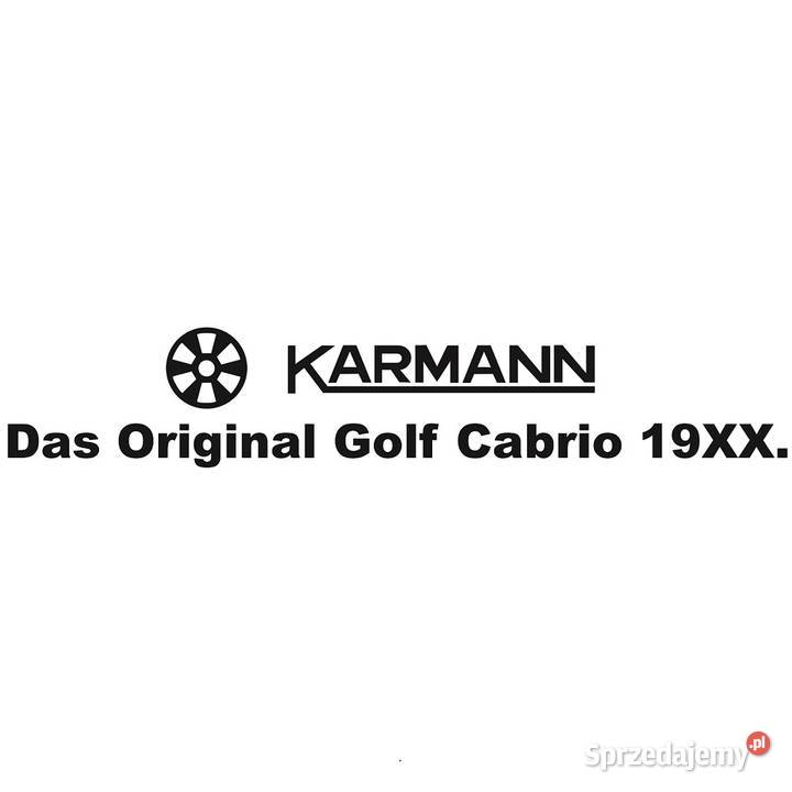 Naklejka KARMANN Das Original Golf Cabrio 19XX śląskie Mierzęcice sprzedam