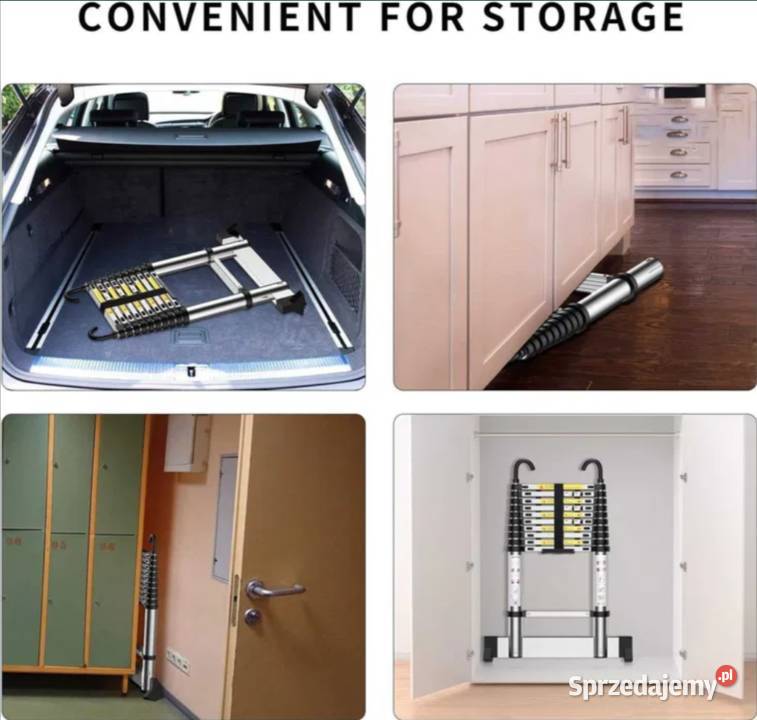 Nowa Aluminiowa Drabina Teleskopowa drabinka Drabiny Poraj