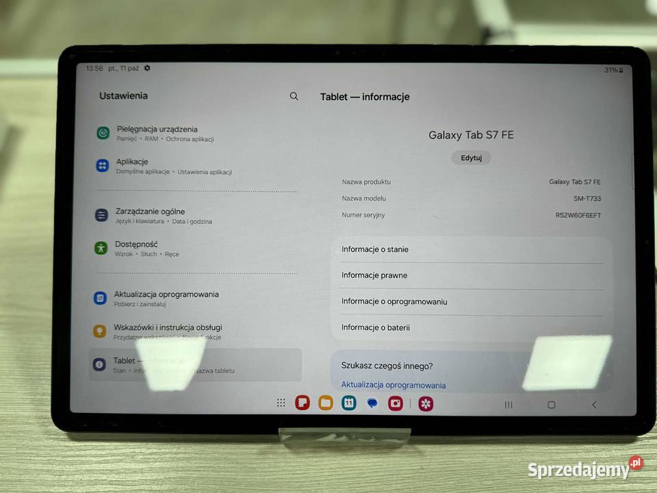Samsung Galaxy Tab S7 FE 6128 GB Elbląg sprzedam