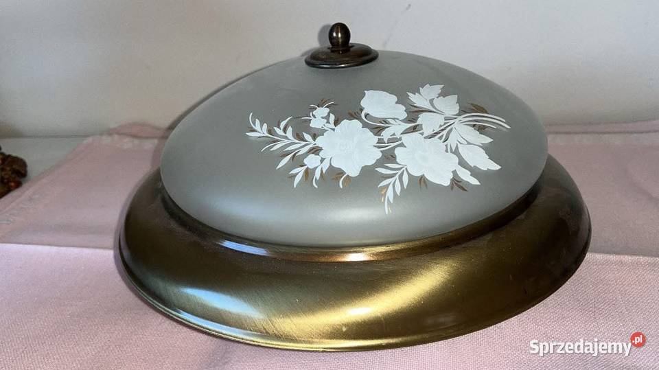 Lampa lampion kinkiet Piękne mleczne szkło z Gdańsk