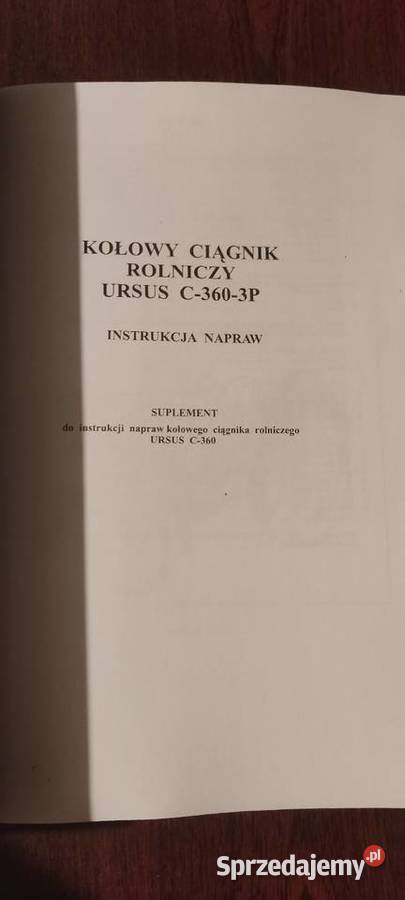 Instrukcja napraw ursus c 360c 360 3P Perkins miękka Stalowa Wola