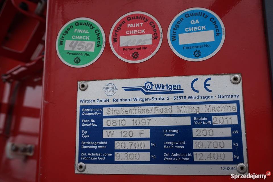 WIRTGEN W120 F frezarka drogowa sprzedam