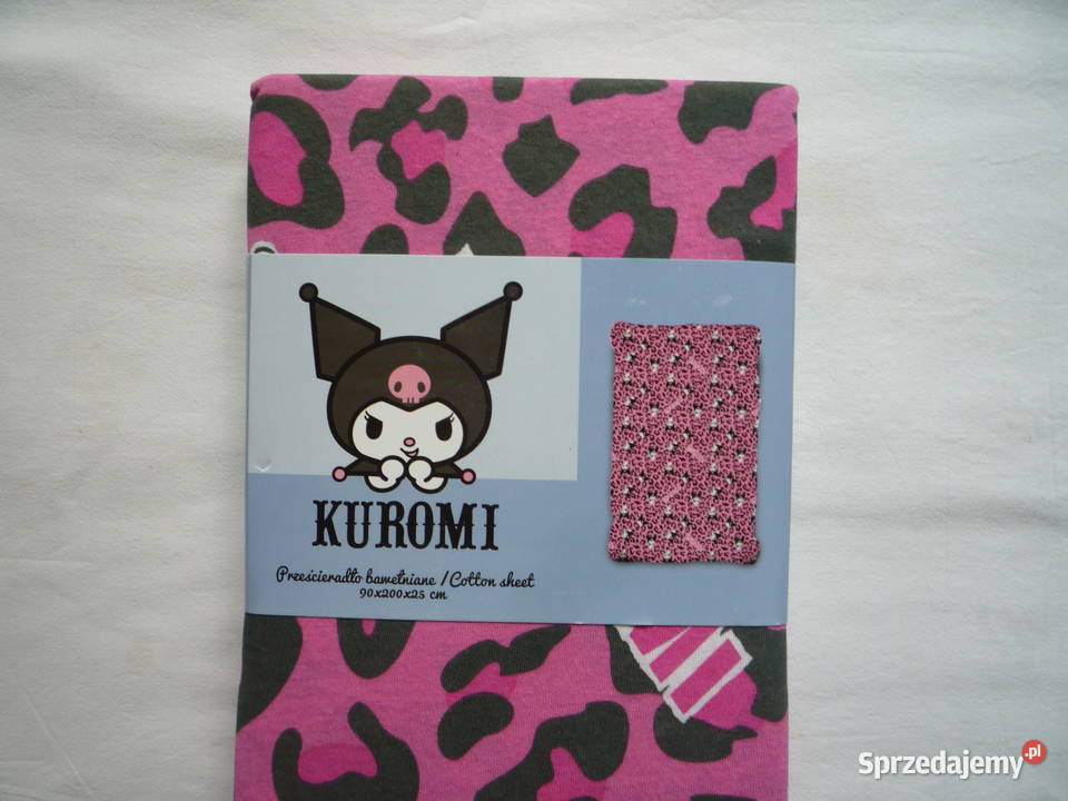 Kuromi Różowe Prześcieradło bawełniane jersey z Pościel i kocyki Szczecin