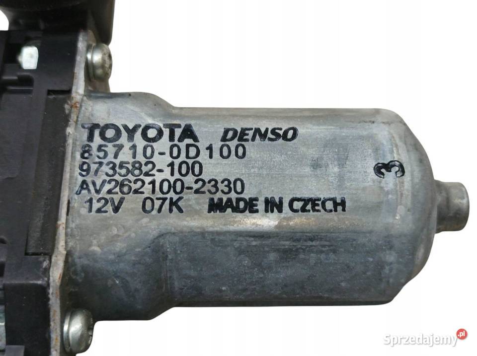 MECHANIZM SZYBY Toyota Auris I 20062012 Mechanizmy opuszczania szyb