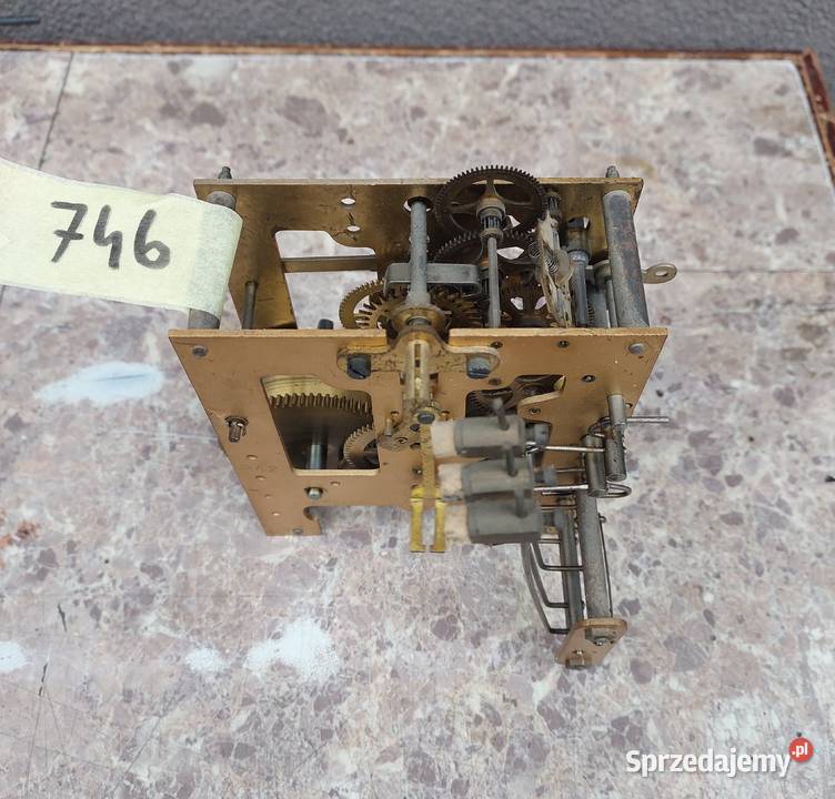 746 Mechanizm zegara ściennego Gustav Becker GB Tczew