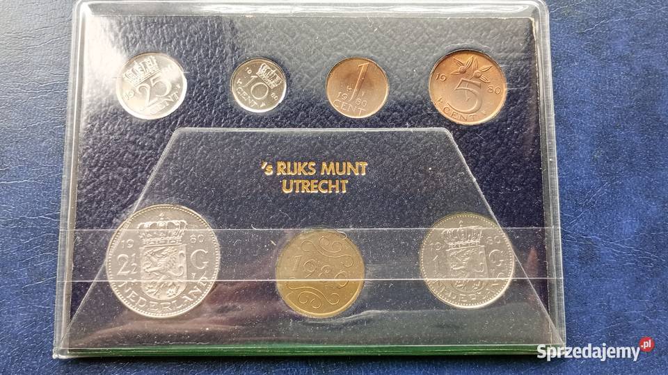 Stare monety 1980 set Holandia 6 monet Stan Lesko sprzedam