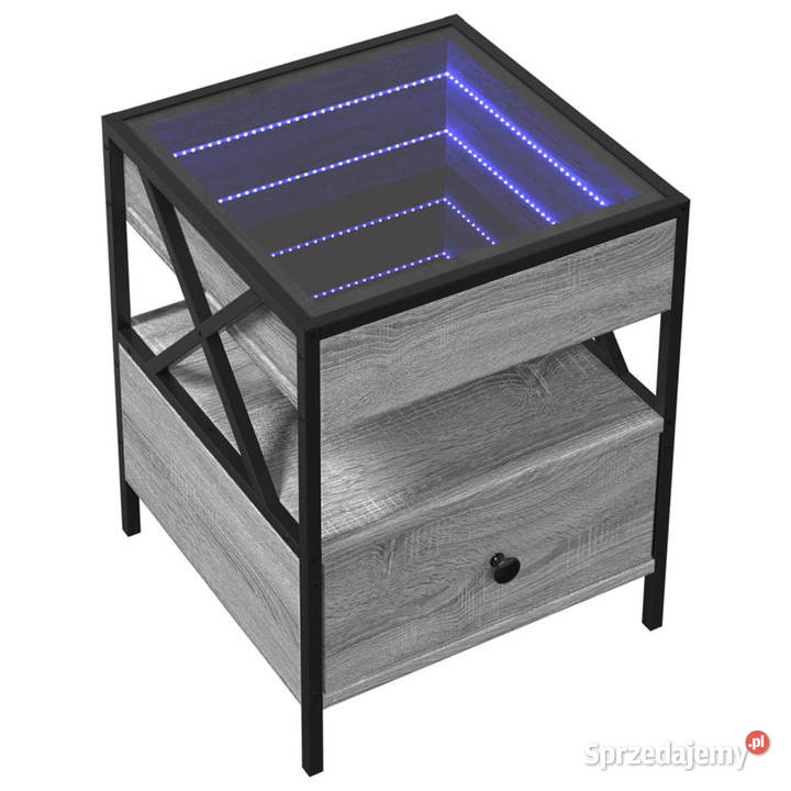 Stolik kawowy z LED Infinity szary dąb sonoma Warszawa sprzedam