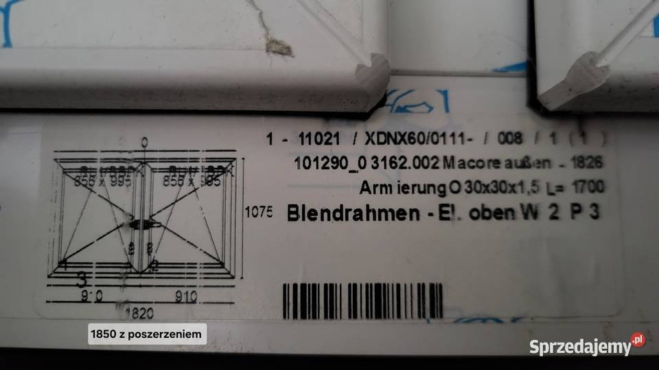 Okno dwuskrzydłowe 1820x1075 śląskie Koniecpol