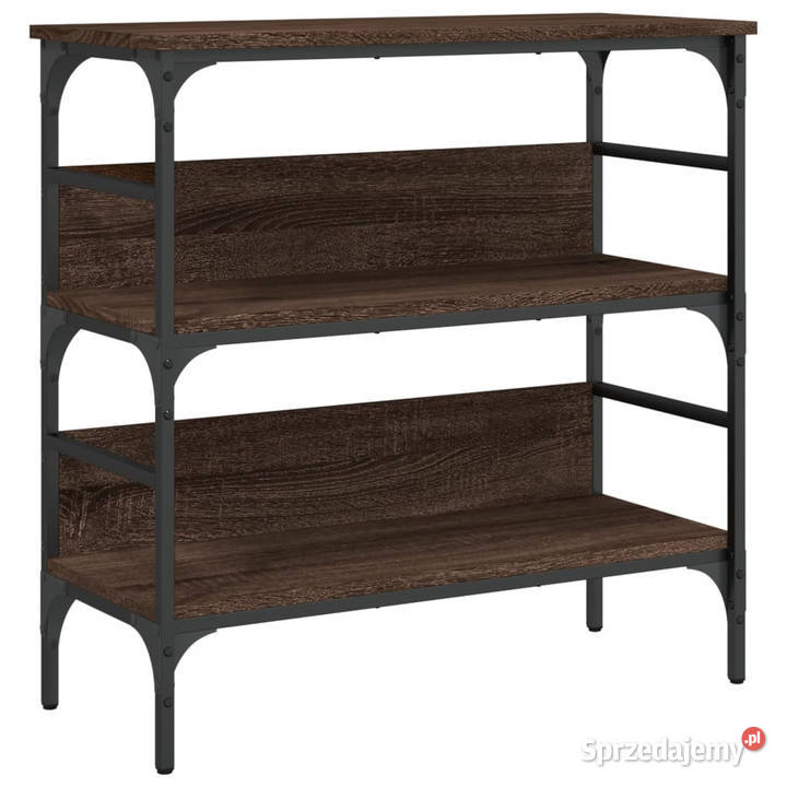 Stolik konsolowy brązowy dąb 75x32x75 WM839057 Warszawa