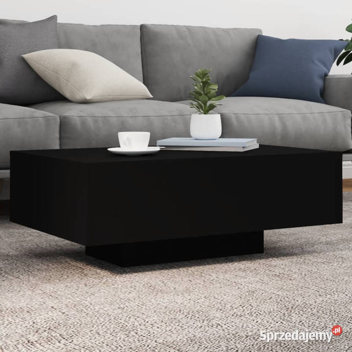 Stolik kawowy z oświetleniem LED czarny 85x55x31 Meble Warszawa