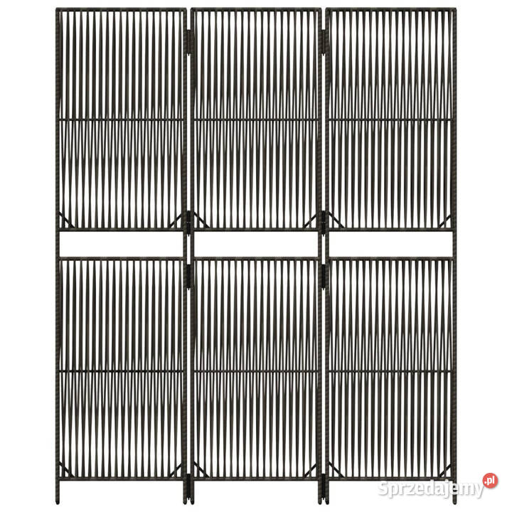 Parawan 3panelowy szary polirattan WM365374 Warszawa