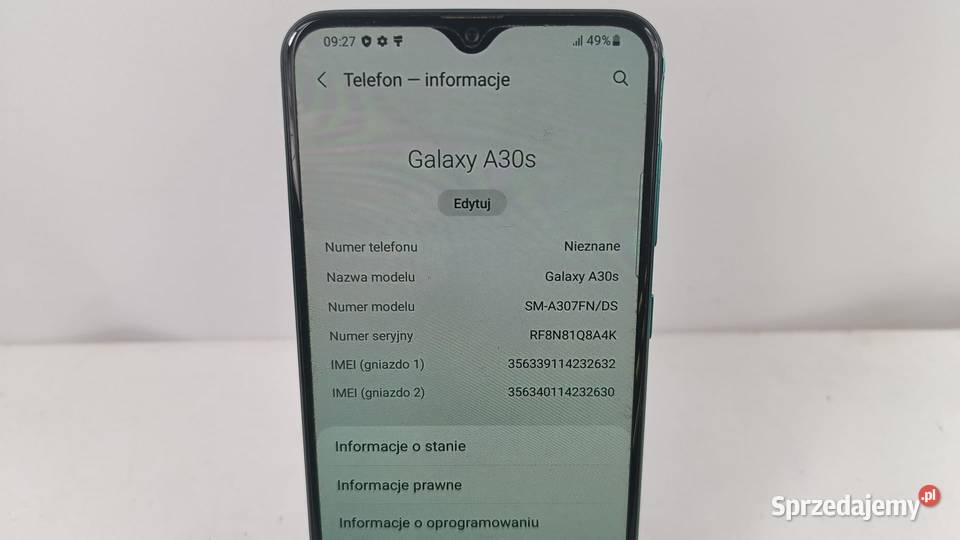 Smartfon SAMSUNG Galaxy A30s 464GB Katowice