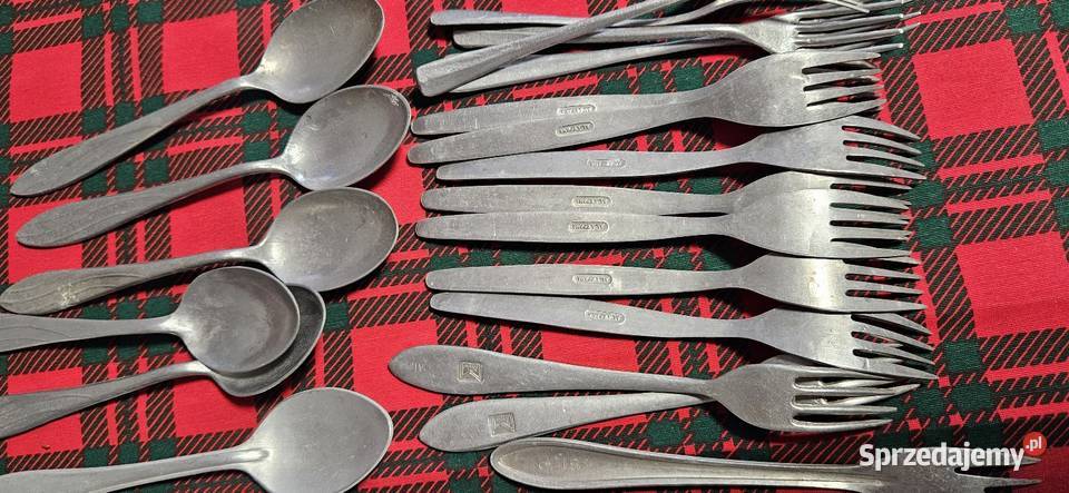 SztućceNoweŁyźka widelec z PRLAluminium Sp Wyposażenie wnętrz Barlinek sprzedam