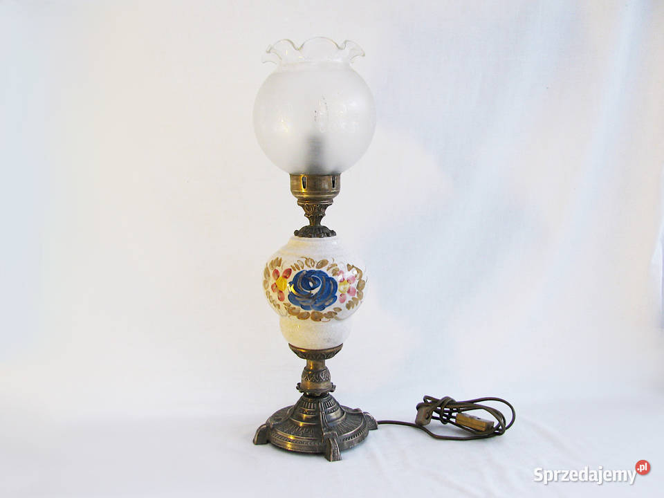 Piękna Stara Ceramiczna Lampa Antyk zachodniopomorskie