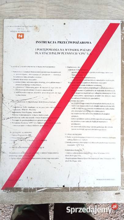 Instrukcja Przeciwpożarowa CPN z PRL dolnośląskie Wałbrzych