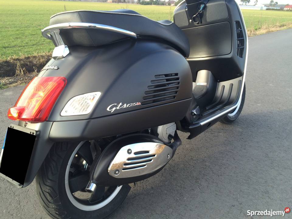 VESPA 125 ie GTS SUPER CZRNY MAT OKAZJA NOWA Piaggio Gołuchów