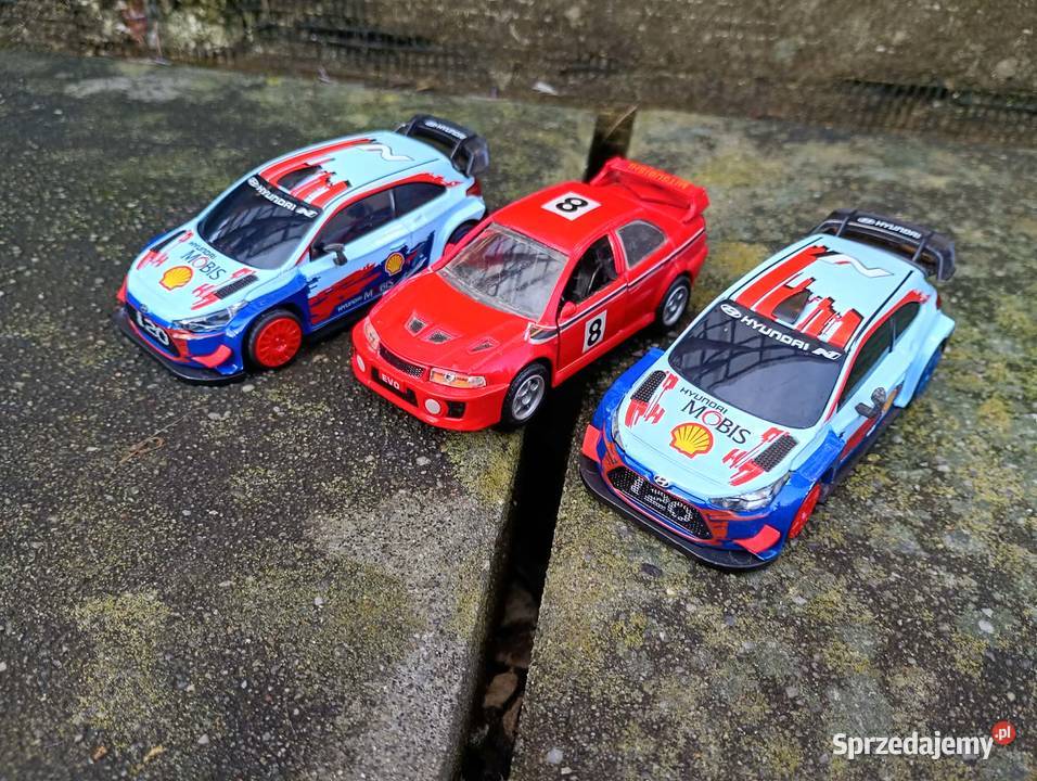 3X modele samochodów rajdowe zabawki 143 hyundai sprzedam