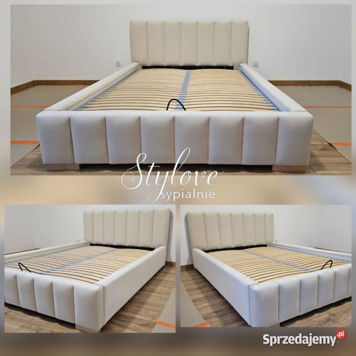 Łóżko tapicerowane Prada z pojemnikiem i