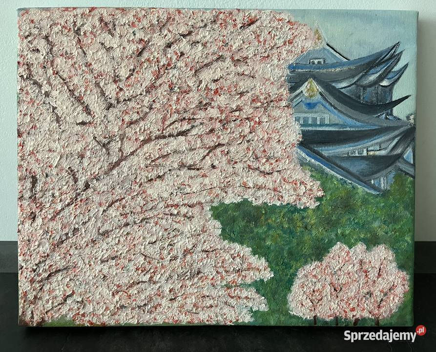 Obraz olejny 30x24 Japoński ogród Olsztyn