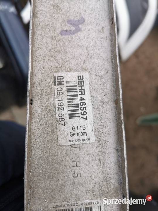 Chłodnica intercooler opel zafira a 1 I gm chłodnice Międzychód