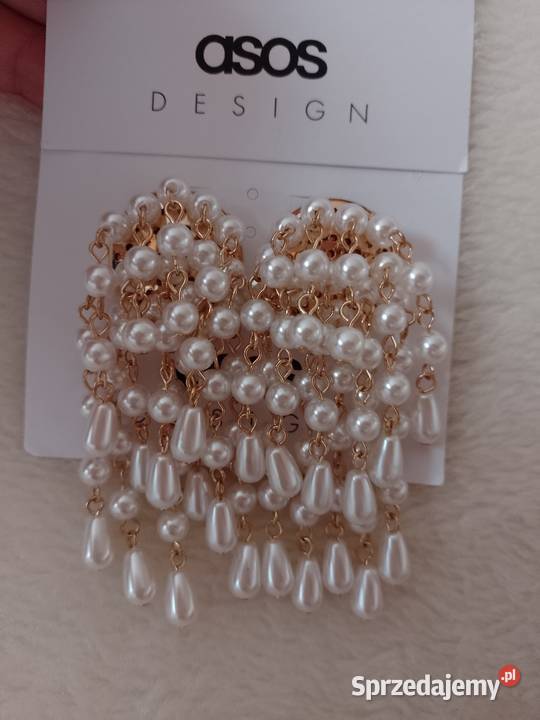 ASOSWytworne długie kolczyki ślubne z Londynu Kraków