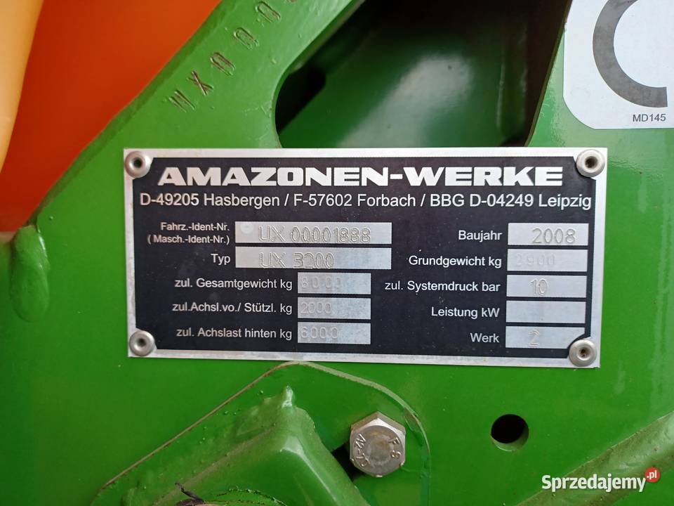 Amazone UX 3200 Amazone Bzowo