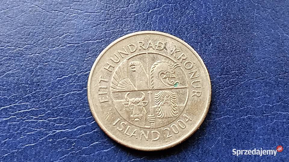 Stare monety 100 koron 2004 Islandia