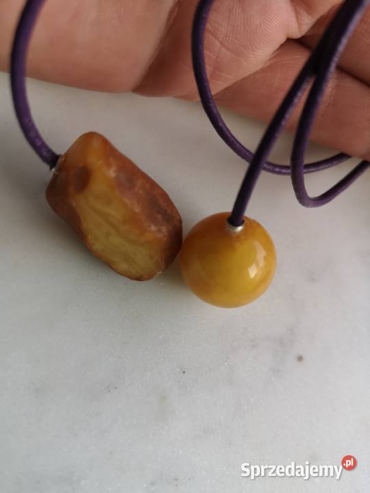 naszyjnik szalik z bursztynem 53 b Toruń