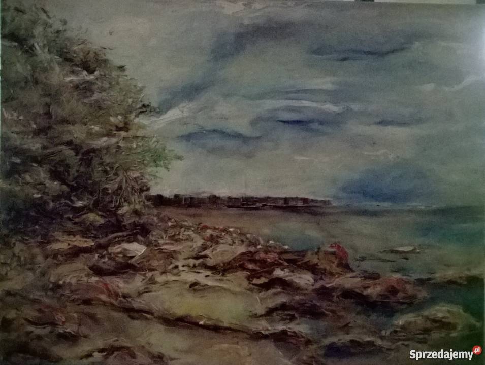 Obraz olejny Widok na Gdynię 60 x 80 Szczecin sprzedam