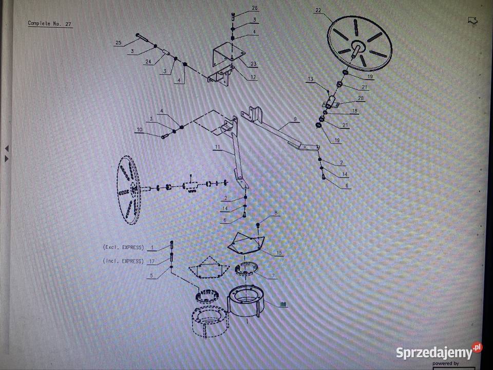 Część Bęben I kosiarki Vicon DeutzFahr mazowieckie Łosice