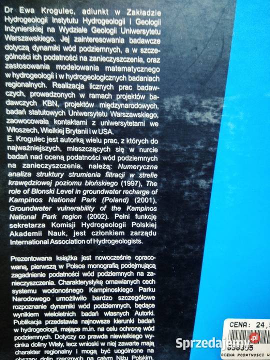 Ocena podatności wód podziemnych Krogulec Warszawa