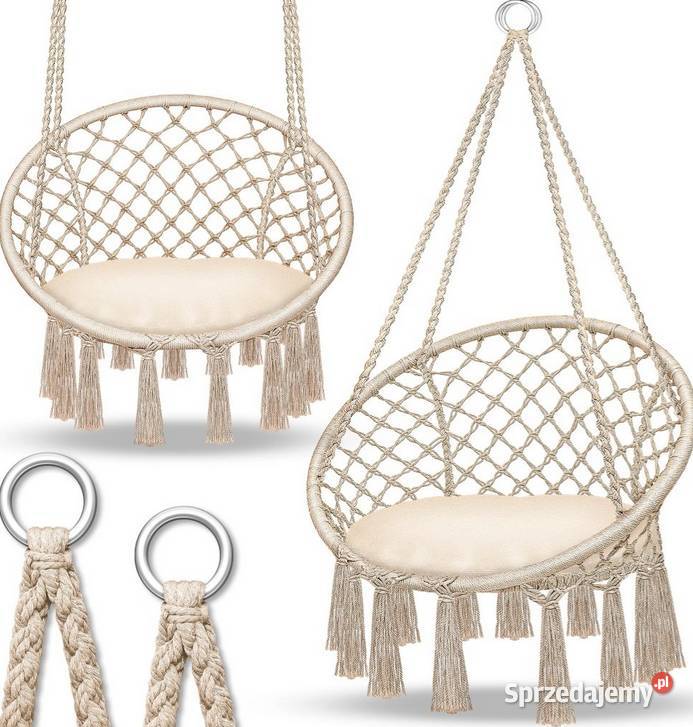 Huśtawka ażurowa bocianie gniazdo beżowe Pasłęk