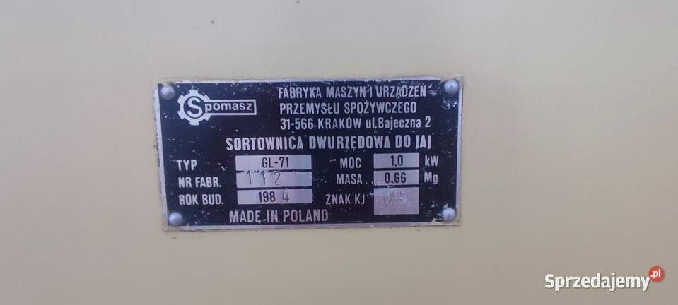 Sortownica do jaj lubelskie Panieńszczyzna